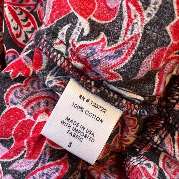 XIRENA Floral Long Sleeve Blouse Size Small - Picture 4 of 5